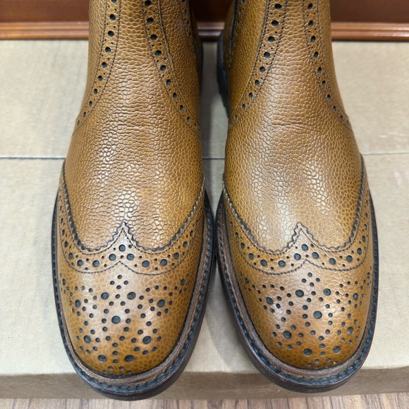 Loake 1880 Keswick Tan Leather Brogue Chelsea Boots Shoes Men's 7.5 US, NEW - Picture 4 of 11